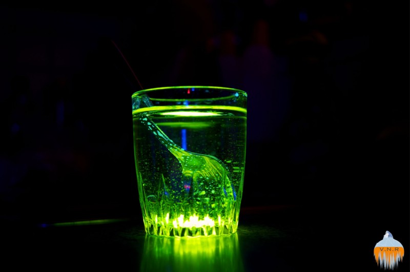Glowing glass of water