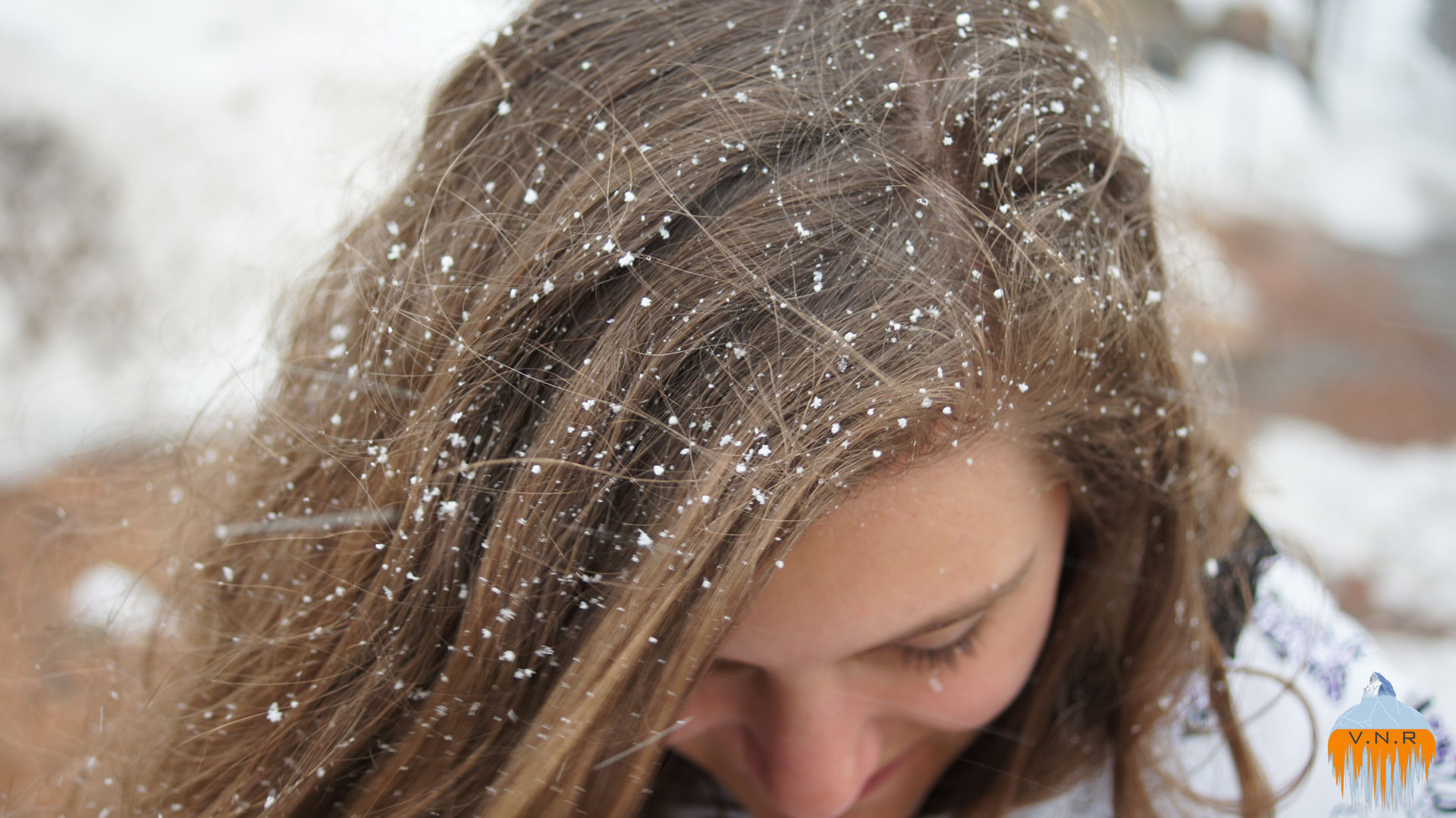 Snowflakes in her Hair
